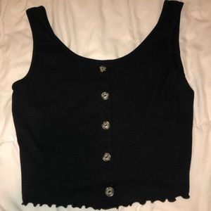 Button down crop top